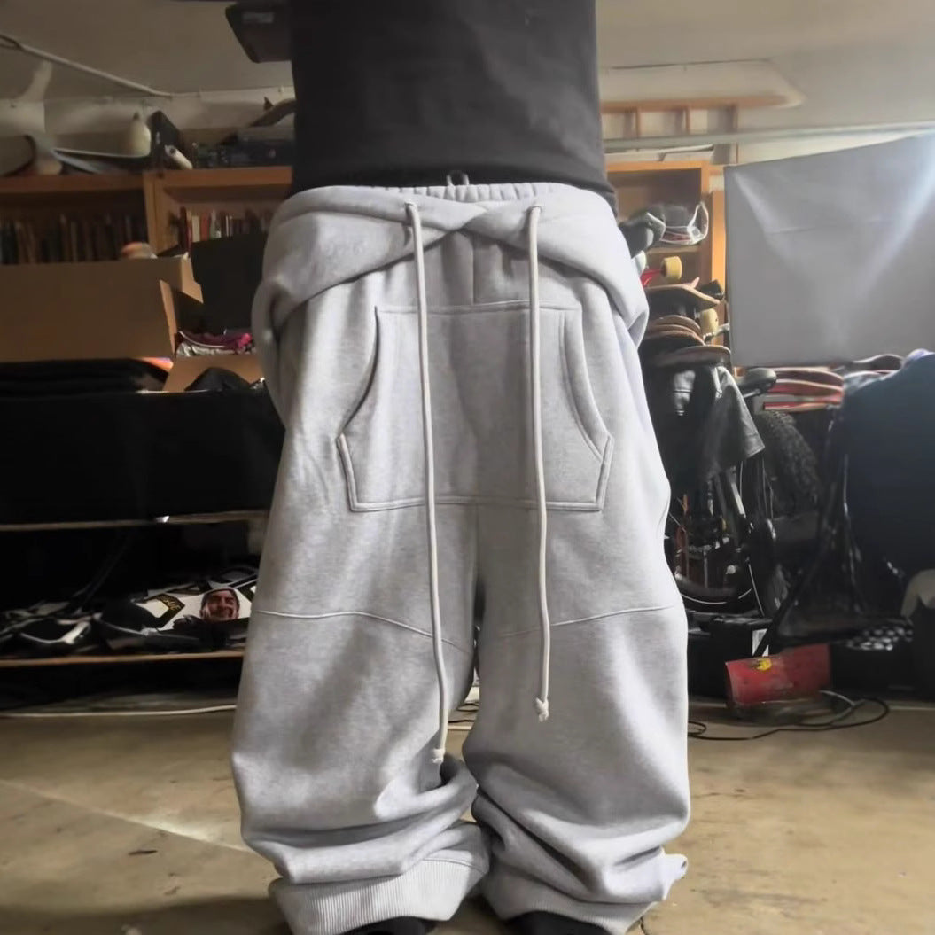 loose casual drop off guard pants