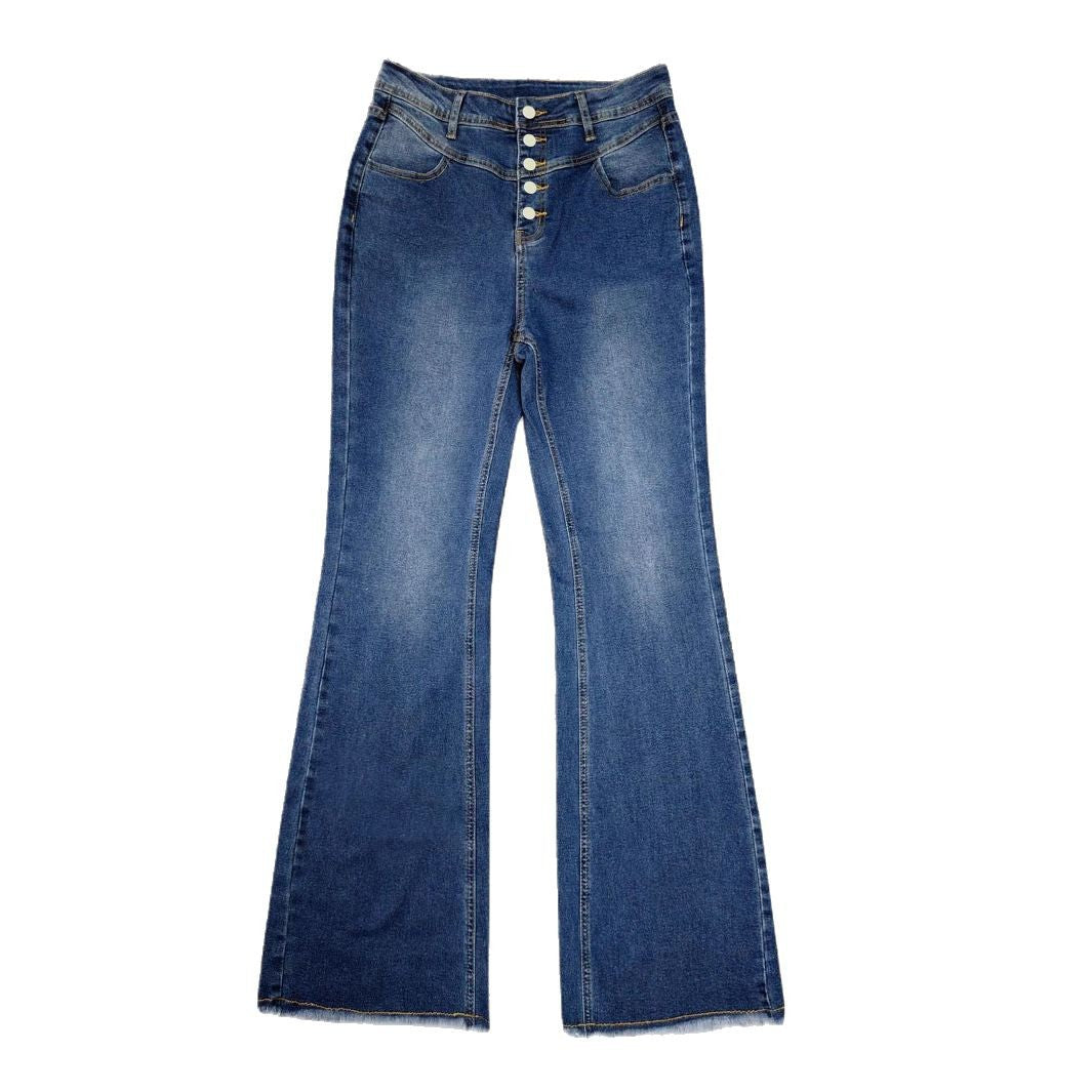 Washed and worn jeans