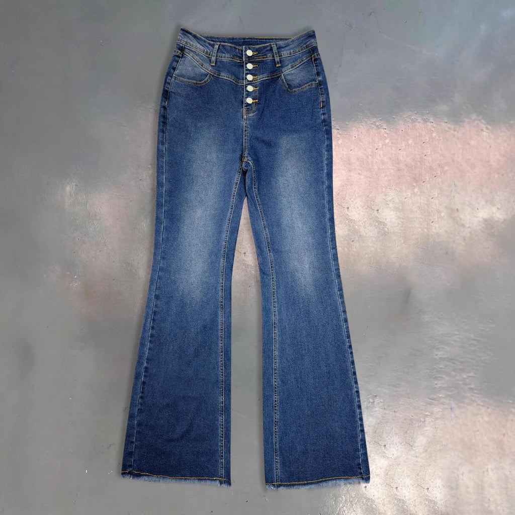 Washed and worn jeans