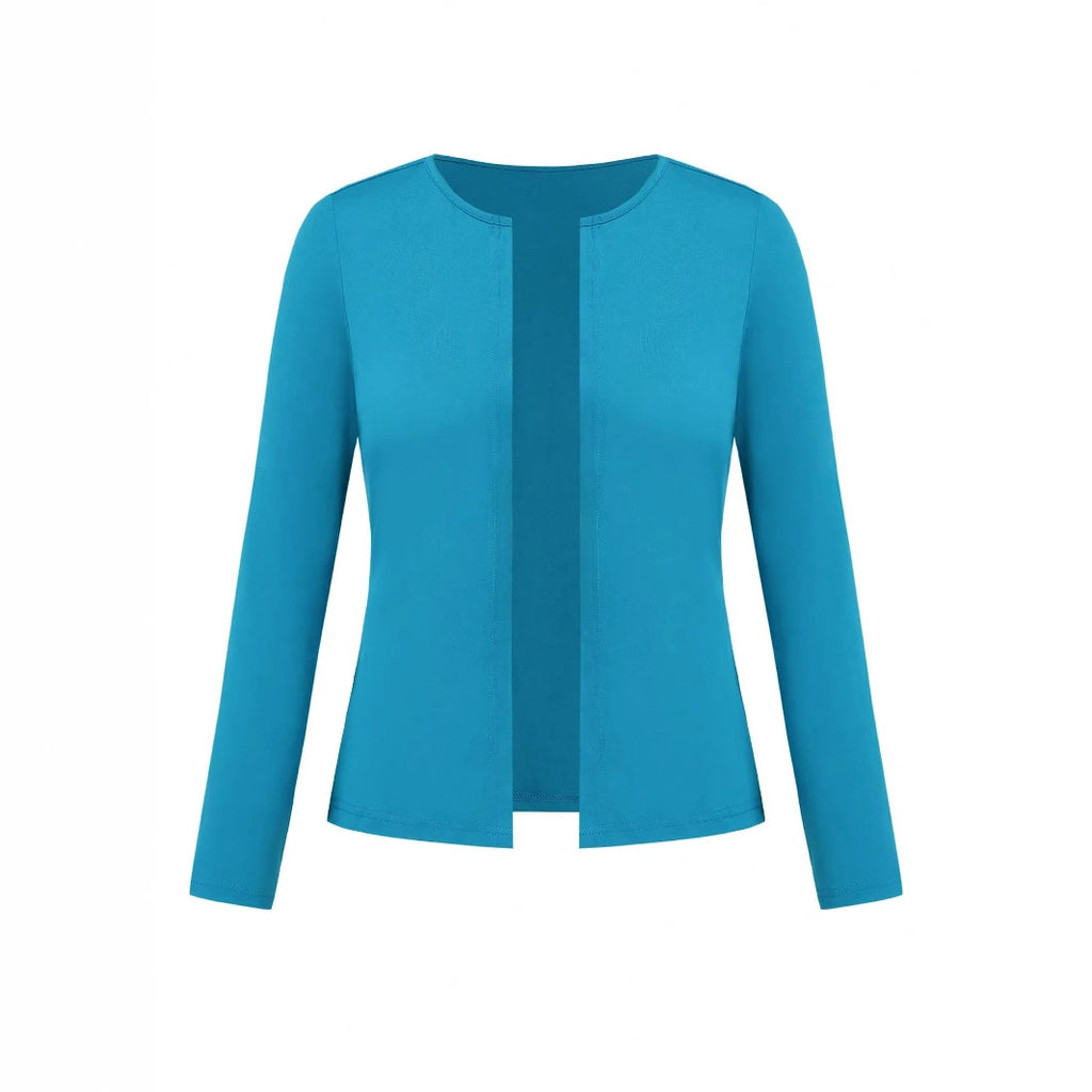 Round Neck Dress with Long Sleeve Jacket