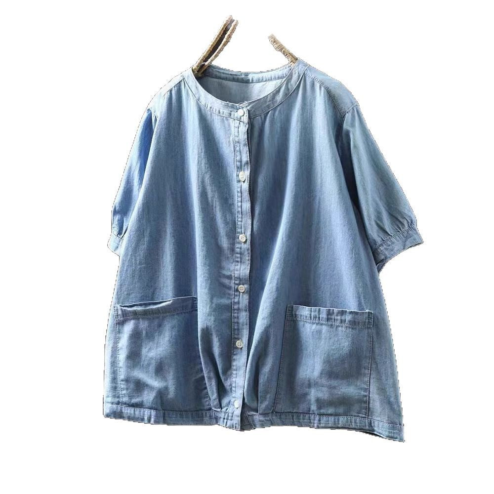 Light Blue Cotton Denim Jacket