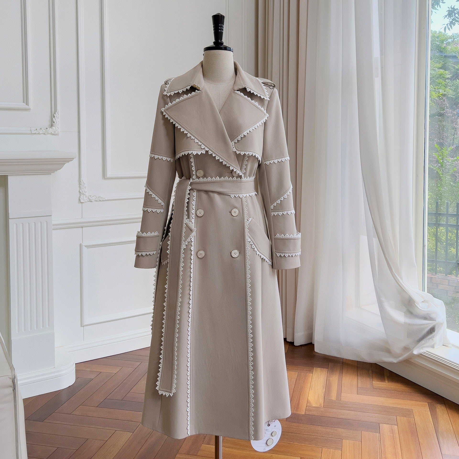 Elegant Khaki Trench Coat