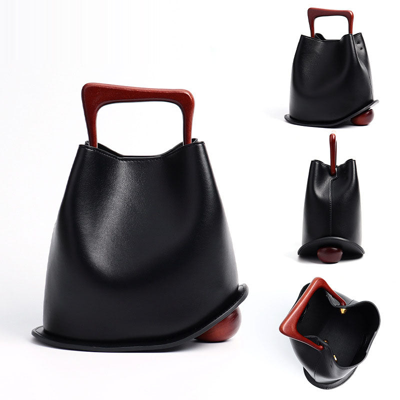 Wooden crossbody bag