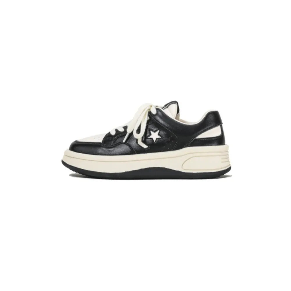 Star Lace Up Platform Sneakers