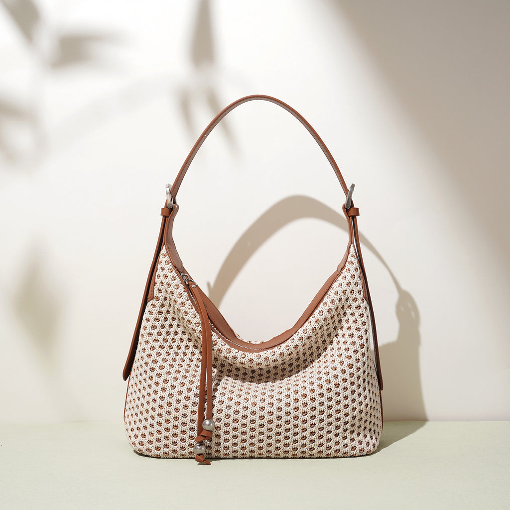 Fashion Straw Woven Dumpling Bag