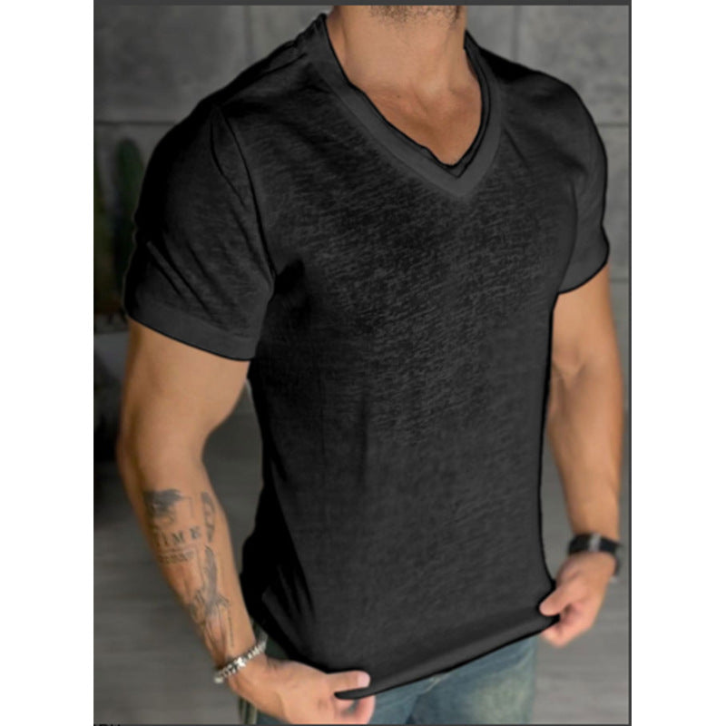 Double V-neck T-shirt