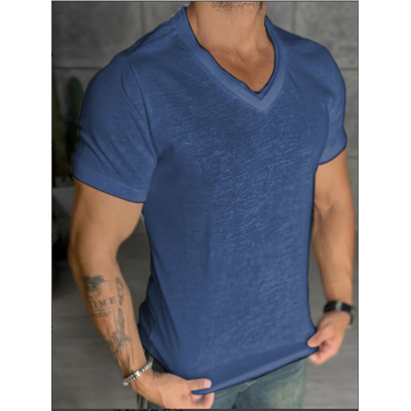 Double V-neck T-shirt