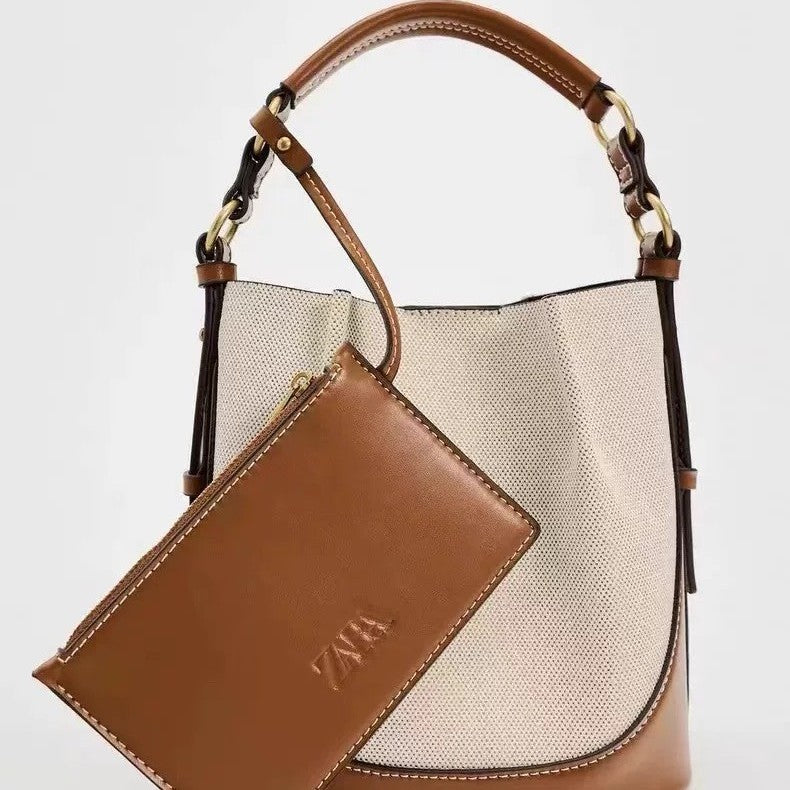 Casual One-shoulder Bucket Bag