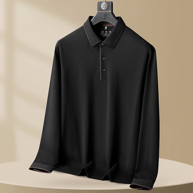 Cotton Long-sleeved Polo Shirt (tm 7XL)!