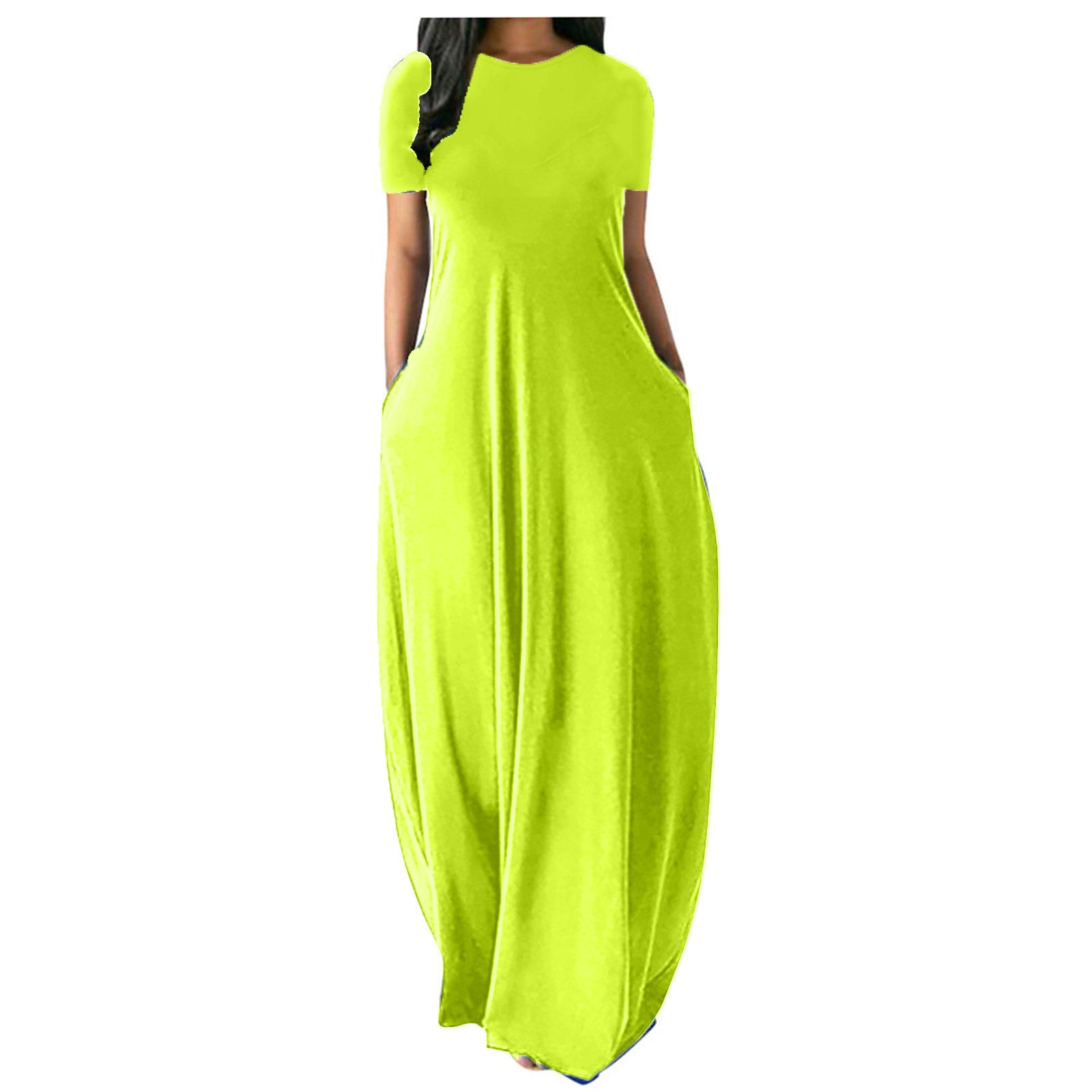 Round Neck Pocket Dress
