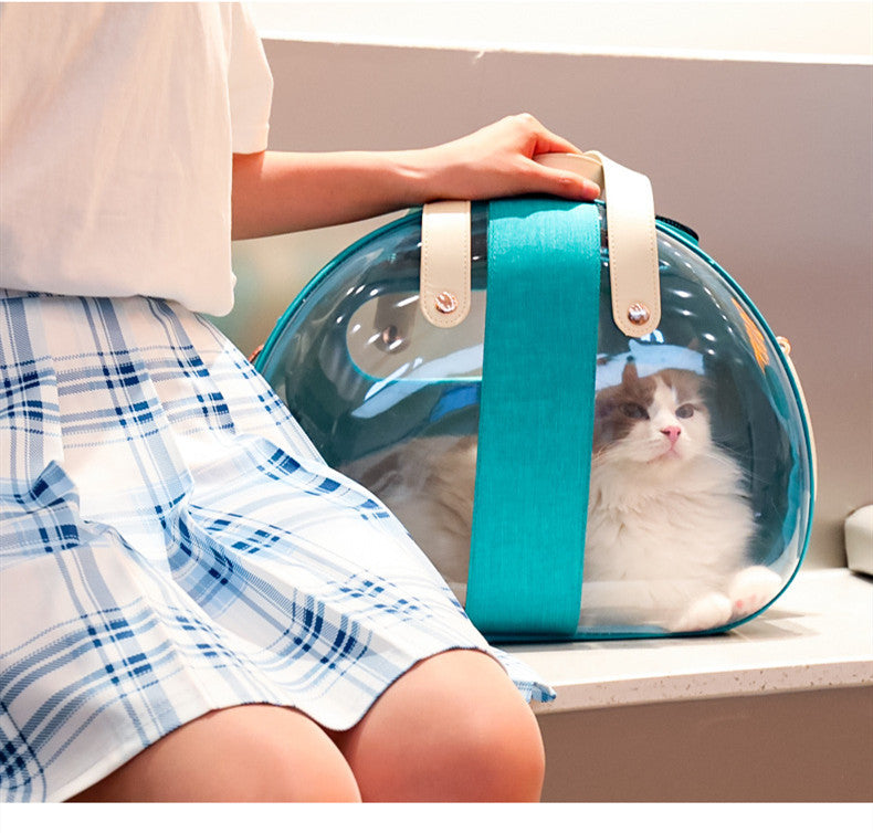 Double Transparent Cat Bag