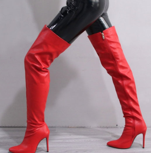 Side Zipper High Heel Stiletto Over Knee Boots (tm maat 43!!)