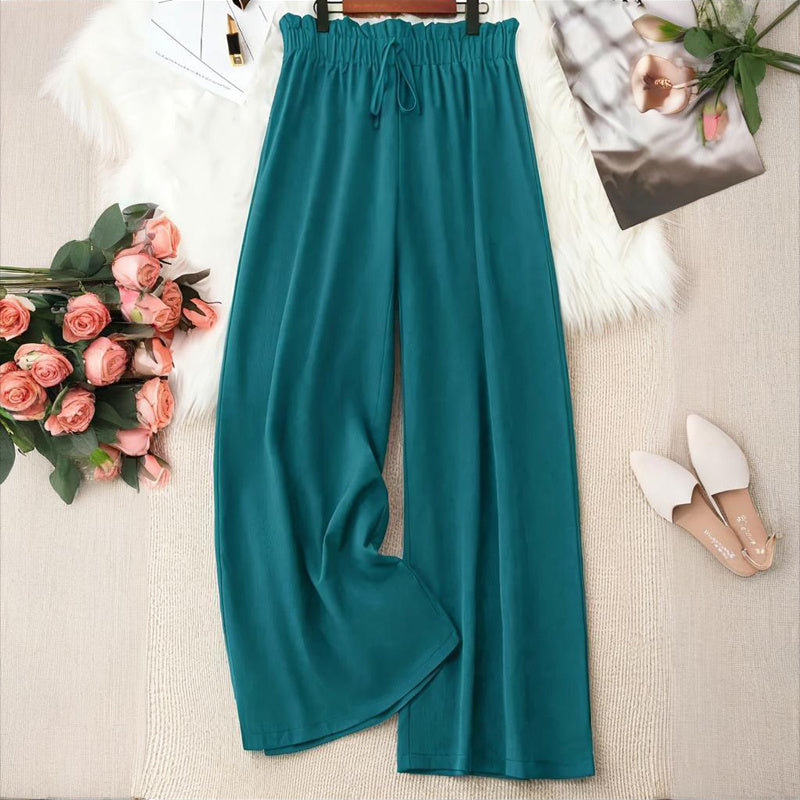 Pants With Elastic Drawstring Waist