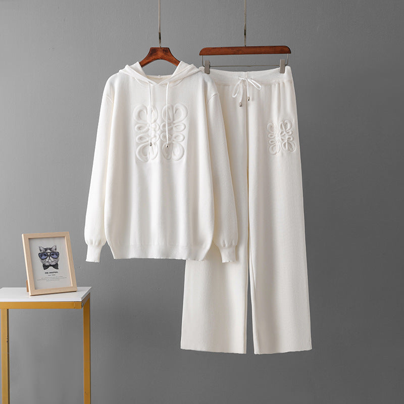 Knitted Embroidery Two-piece Set ( one size)