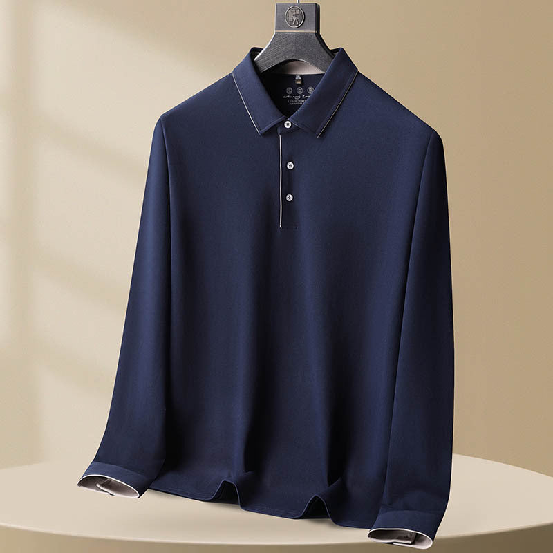 Cotton Long-sleeved Polo Shirt (tm 7XL)!