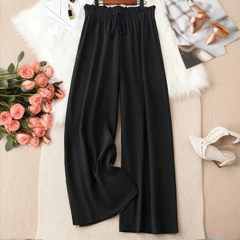 Pants With Elastic Drawstring Waist