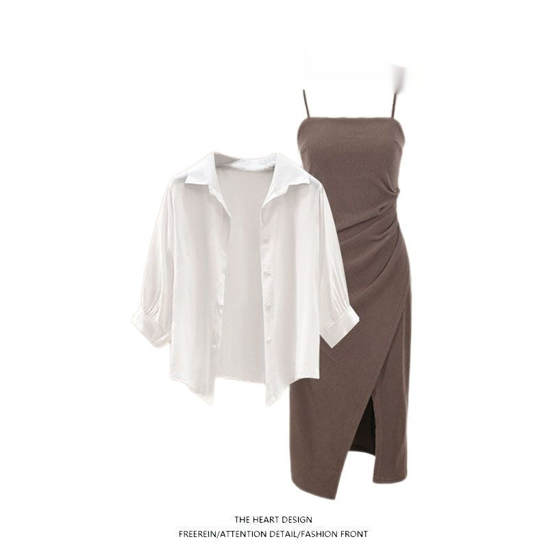 Chiffon Shirt Two-piece Set