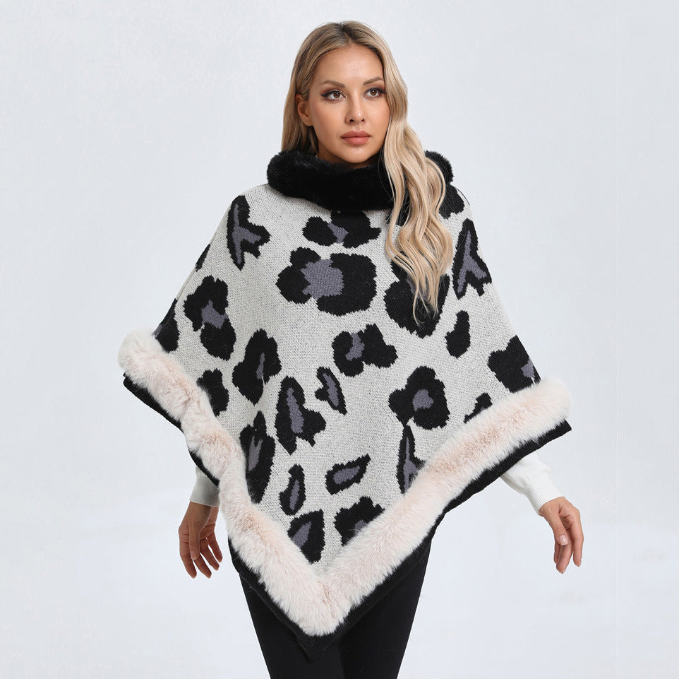 Leopard Print Poncho