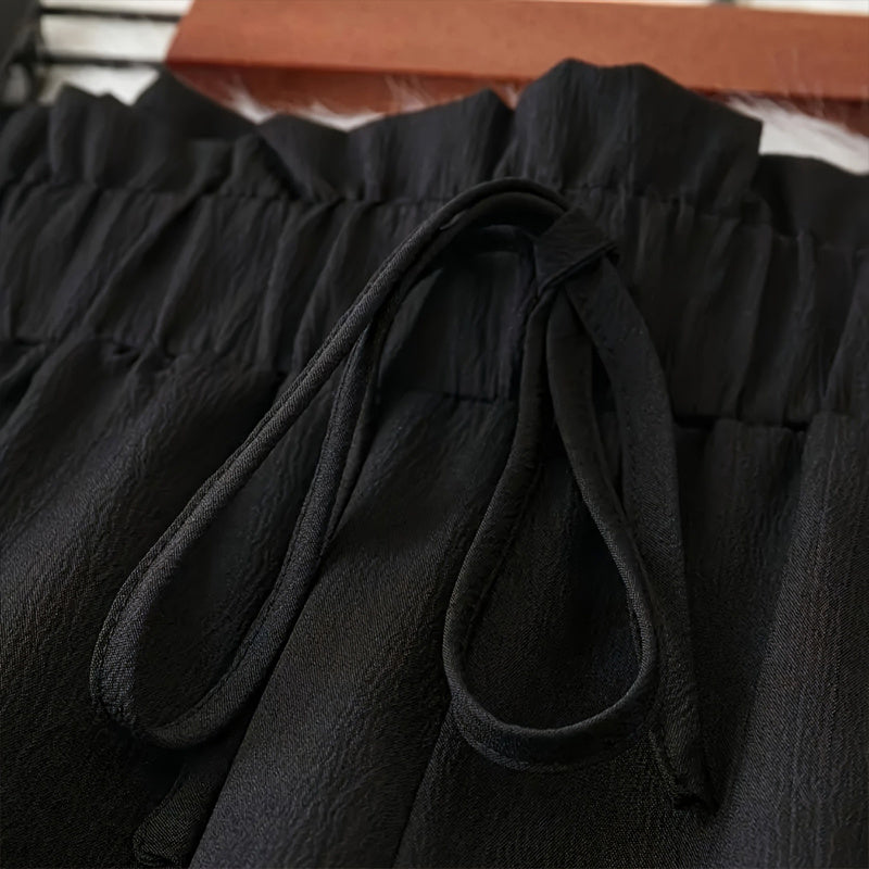 Pants With Elastic Drawstring Waist
