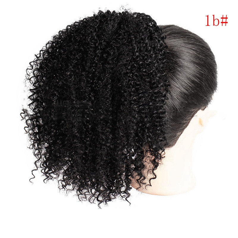 Drawstring Stretch Small Curly Wig