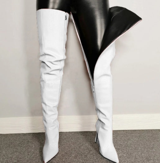 Side Zipper High Heel Stiletto Over Knee Boots (tm maat 43!!)