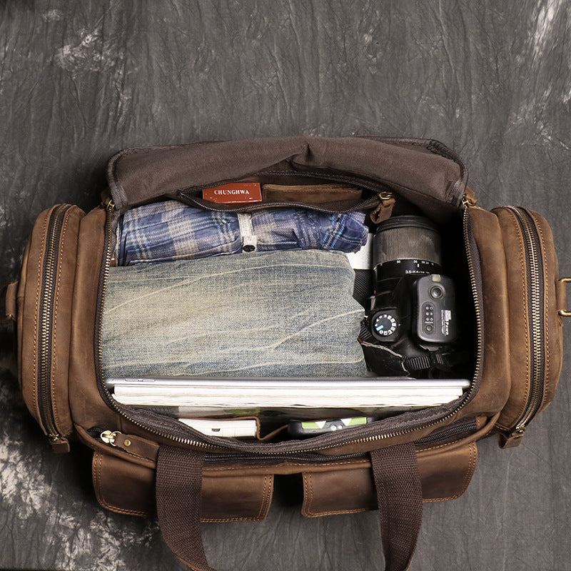 **REAL**Leather Hand Luggage Bag