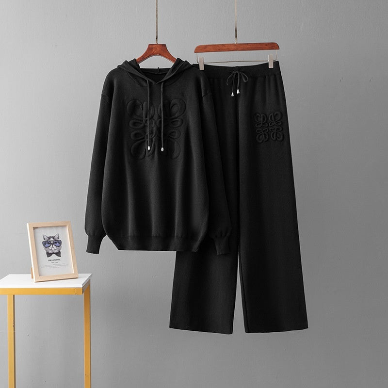 Knitted Embroidery Two-piece Set ( one size)