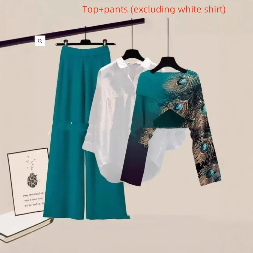Casual Hooded  Two-piece Suit (EXCL witte blouse!)