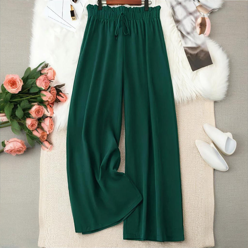 Pants With Elastic Drawstring Waist