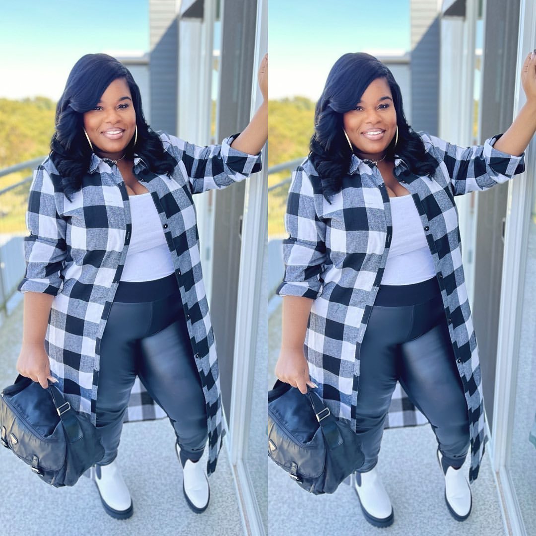 Plaid Shirt Long (tm 5XL!!)