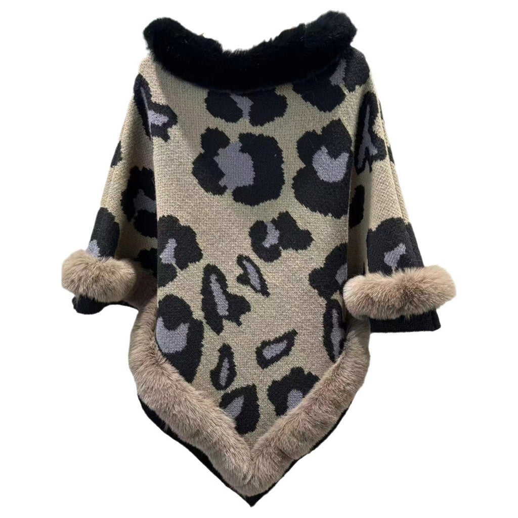 Leopard Print Poncho