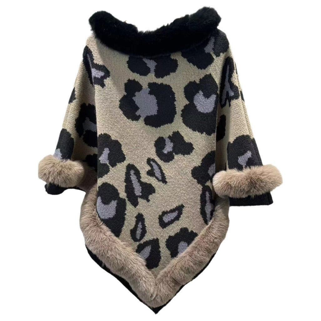 Leopard Print Poncho