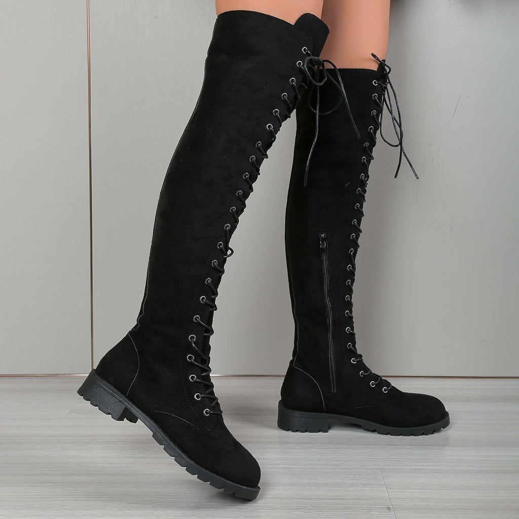 Lace-up Over The Knee Boots (tm maat 43!!)