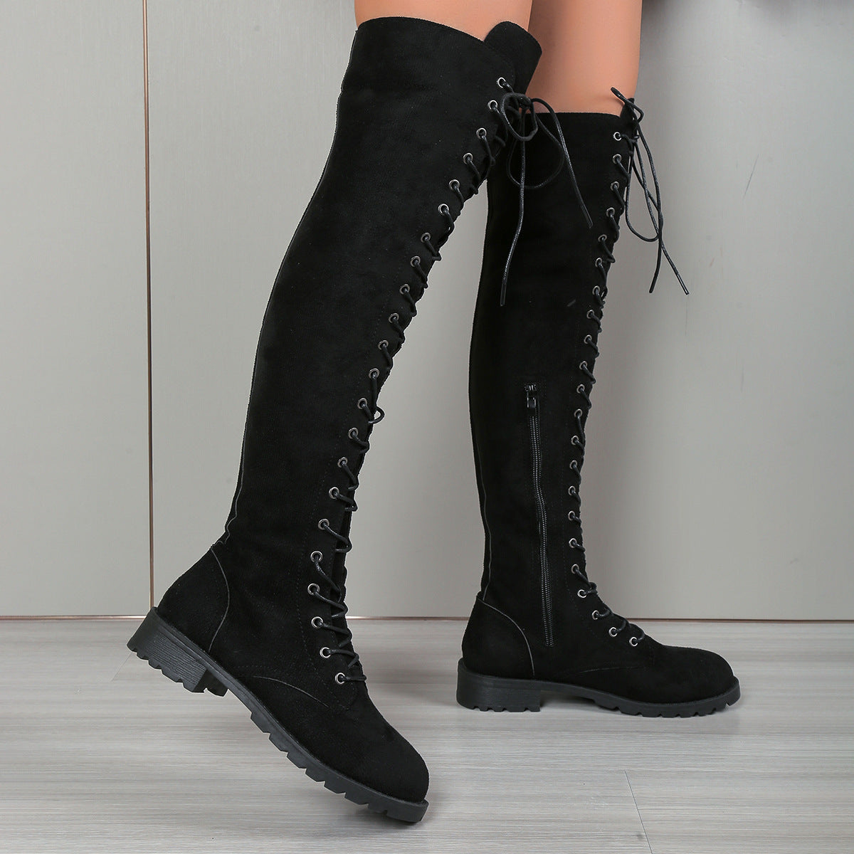 Lace-up Over The Knee Boots (tm maat 43!!)