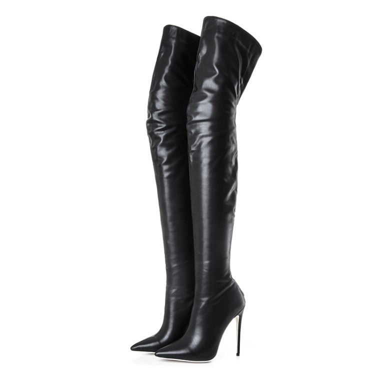 Over-the-knee Shiny Leather Boots (tm maat 45!!)