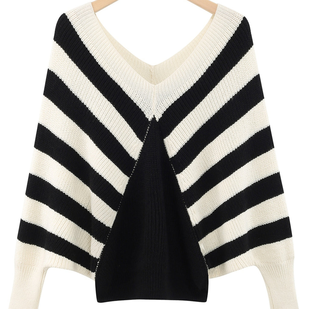 V-neck Long-sleeve Knitwear