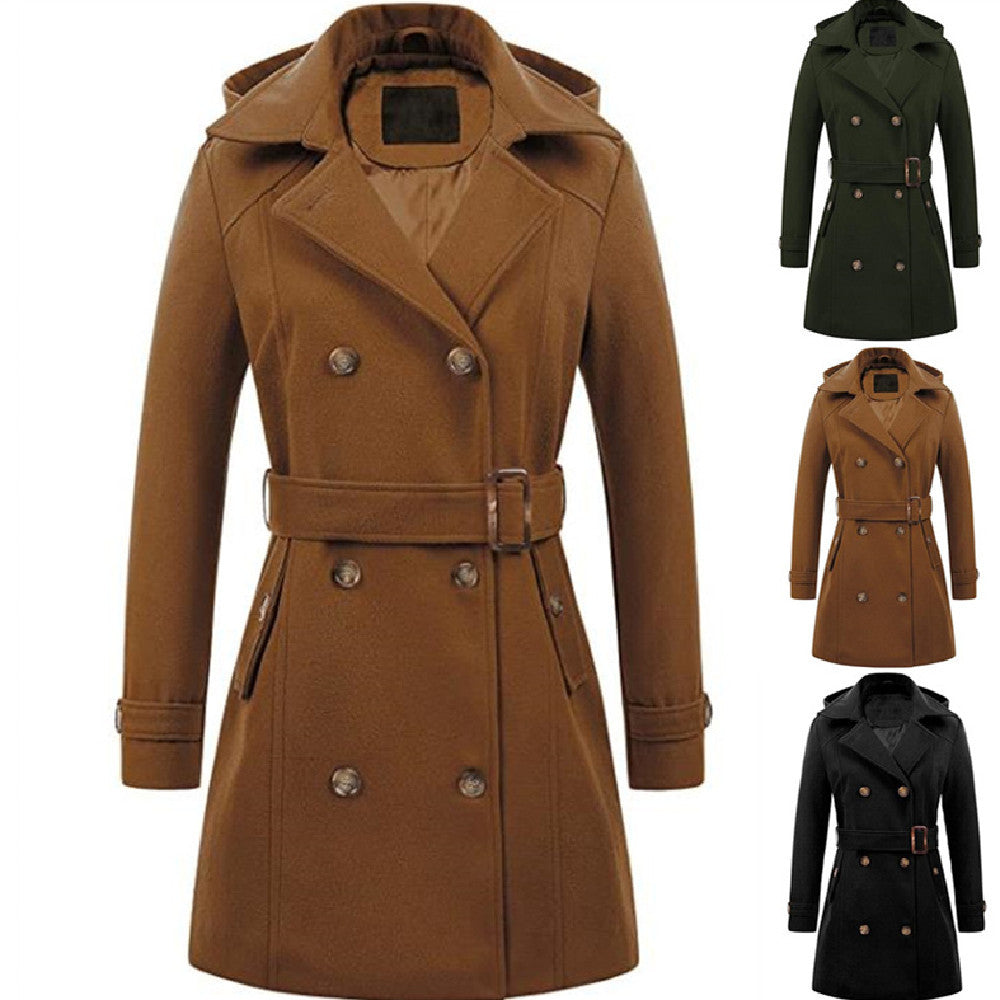 Woolen Hooded Coat