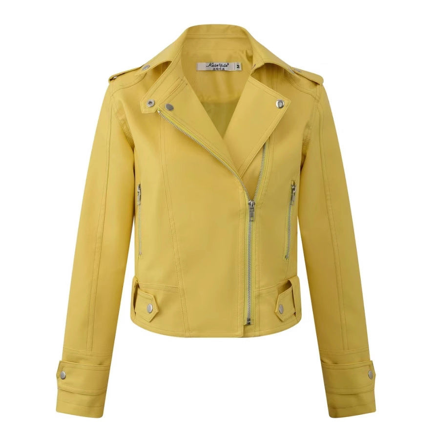 short leatherlook jacket